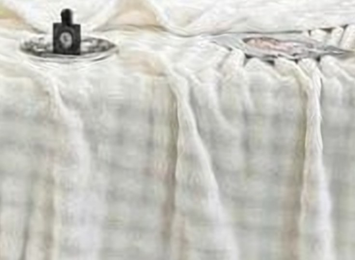 Patura Cocolino Pufoasa cu Bordura Alba, Pat Dublu, 200x230 cm - Alb [2]