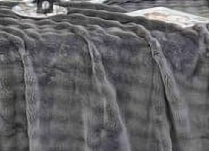 Patura Cocolino cu Bordura Alba, Pat Dublu, 200x230 cm - Gri Inchis [2]