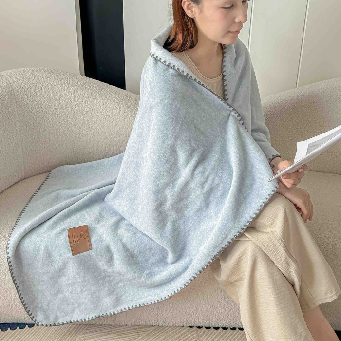 Pătură Cocolino Ultra Soft – Textura de Cașmir, cu capse, 100x140cm [2]
