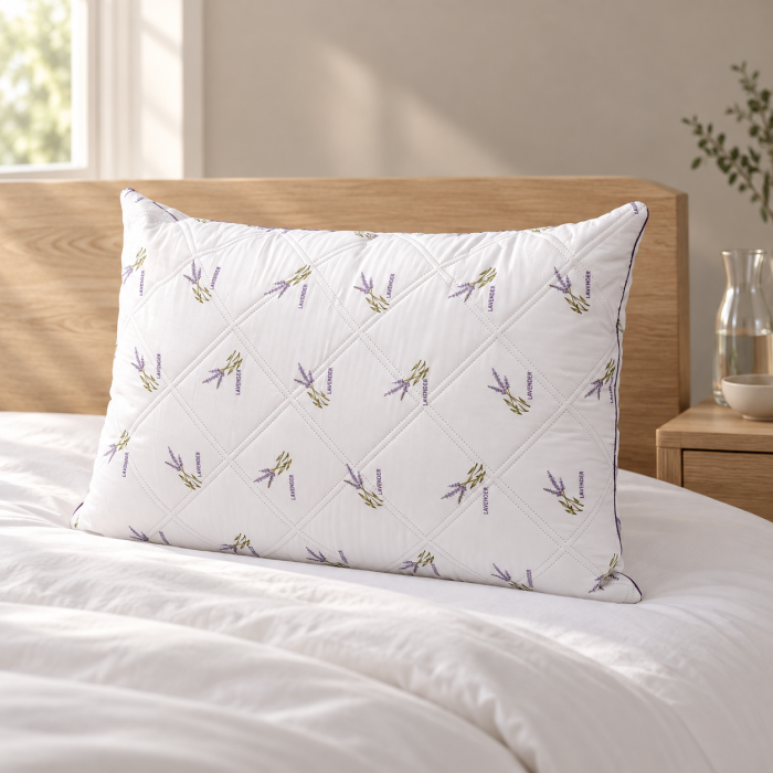 Perna de Dormit Lavanda, 50x70 cm, Poliester - Alb Lavanda [2]