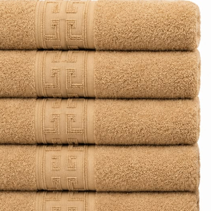 Prosoape de Baie Bumbac 100%, Set 12 Bucati, 500 g/m2, Maini Fata Corp - Bej [3]
