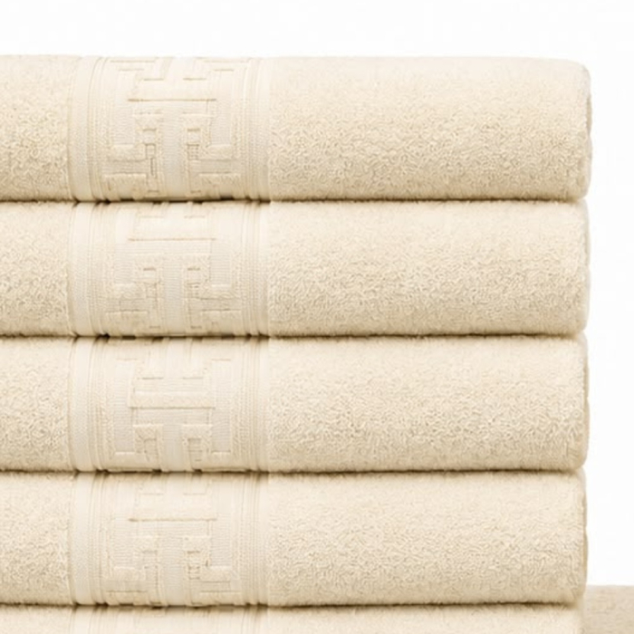 Prosoape de Baie Bumbac 100%, Set 12 Bucati, 500 g/m2, Maini Fata Corp - Crem [3]