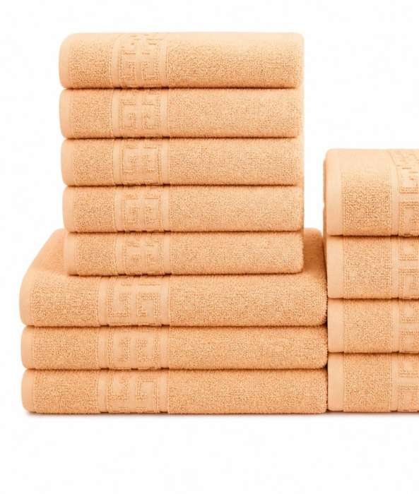 Prosoape de Baie Bumbac 100%, Set 12 Bucati, 500 g/m2, Maini Fata Corp - Portocaliu [2]