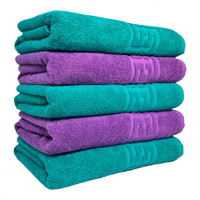 Set 5 Prosoape Baie, Bumbac 100% Mov,Verde [1]