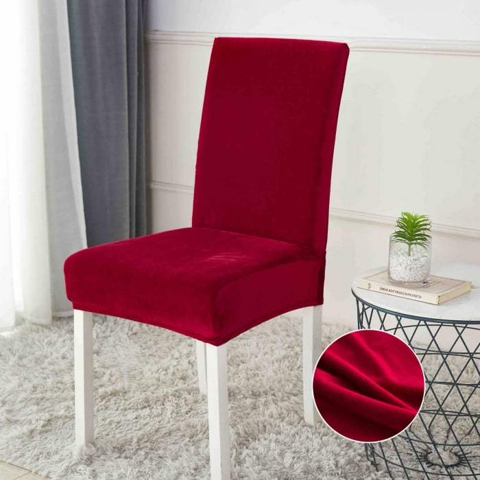 Set 6 Huse Scaune Catifea Uni [1]