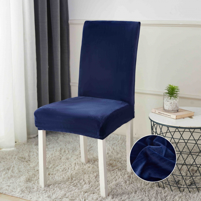 Set 6 Huse Scaune Catifea Uni [1]