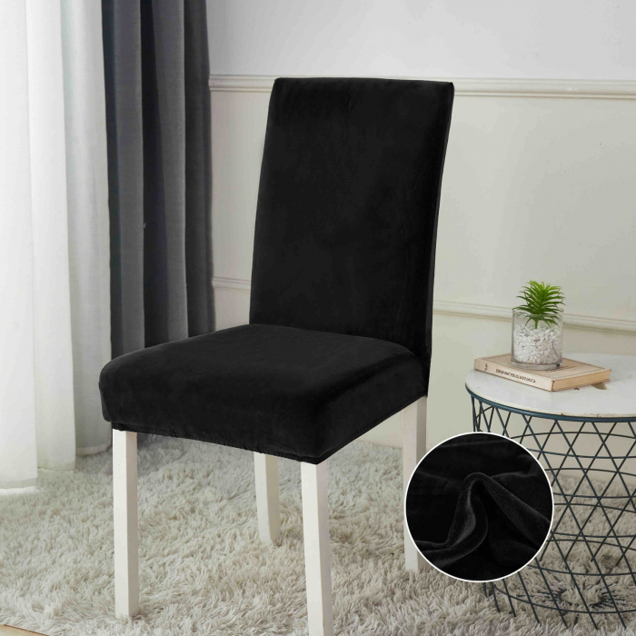 Set 6 Huse Scaune Catifea Uni [1]