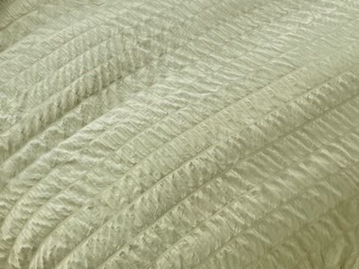 Lenjerie de Pat Bumbac Finet Creponat, Pat Dublu, 6 Piese, cu Volanase - Verde [3]