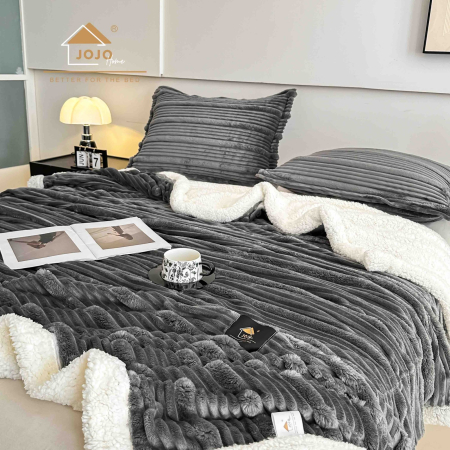 Patura Cocolino Cu Blanita + 2 Fete Perna - Gri Inchis [2]