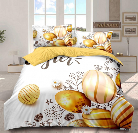 Lenjerii Bumbac Finet Paște - Lenjerii Bumbac Finet, Easter Collection, Oua Aurii de Paste
