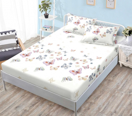 Huse De Pat Finet Bumbac - Husa de pat cu elastic din Bumbac Finet + 2 Fete de Perna
