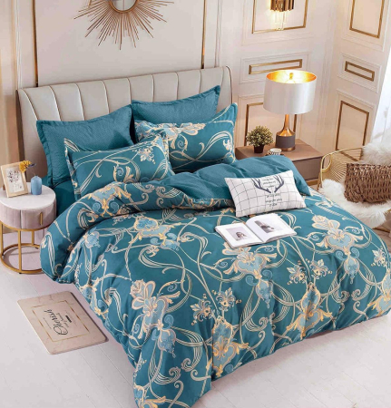 Lenjerii Bumbac Finet Fara Elastic - Lenjerie Din Bumbac Tip Finet 6 Piese Pentru Pat Dublu