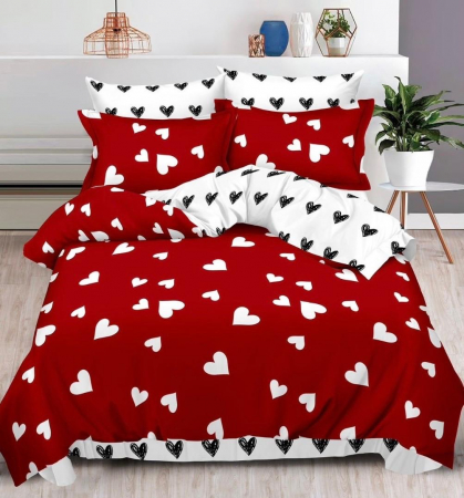 Lenjerii Bumbac Finet Fara Elastic - Lenjerie Din Bumbac Tip Finet 6 Piese Pentru Pat Dublu