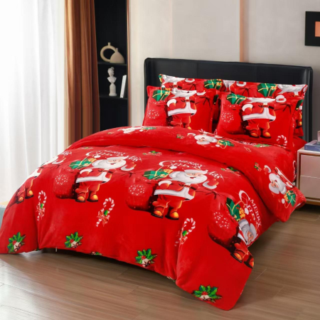 Produse pentru craciun - Lenjerie Cocolino 4 Piese Cu Elastic - Colectia Craciun