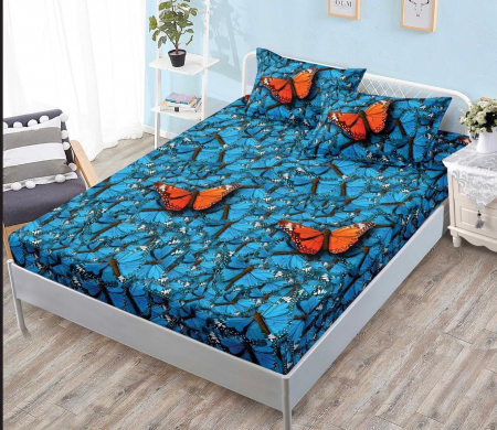 Huse De Pat Finet Bumbac - Husa de pat cu elastic din Bumbac Finet + 2 Fete de Perna