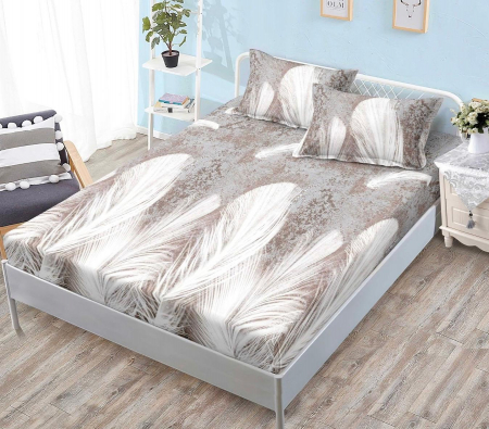 Huse De Pat Finet Bumbac - Husa de pat cu elastic din Bumbac Finet + 2 Fete de Perna