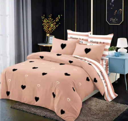 OFERTE SPECIALE - Lenjerie Din Bumbac Tip Finet 6 Piese Pentru Pat Dublu