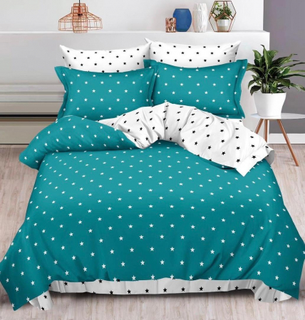 Lenjerii Bumbac Finet Fara Elastic - Lenjerie Din Bumbac Tip Finet 6 Piese Pentru Pat Dublu