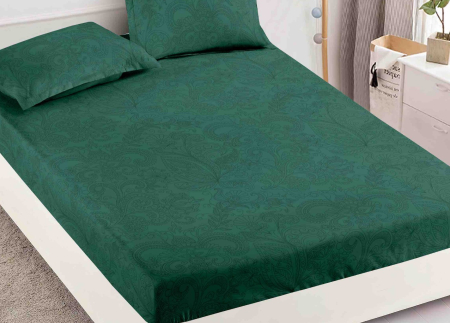 Husa De Pat Cu Elastic 90x200 Bumbac Finet + 2 Fete De Perna [1]
