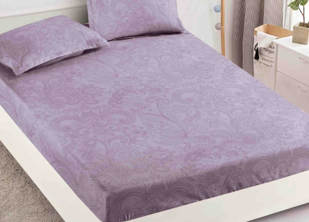 Husa De Pat Cu Elastic 90x200 Bumbac Finet + 2 Fete De Perna [1]