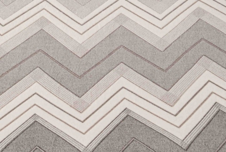 Husa de Pat Cocolino, 180x200, cu Elastic - Gri, Zigzag [2]