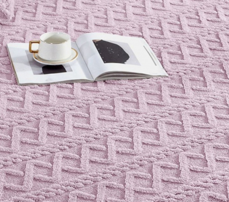 Husa de Pat Cocolino, 180x200, cu Elastic - Mov Deschis [2]