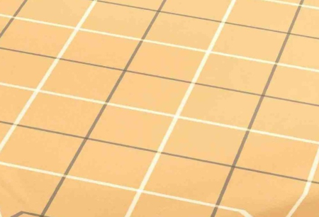Husa de Pat cu Elastic Bumbac Finet, 180x200 cm, cu 2 Fete de Perna - Galben, Carouri [2]