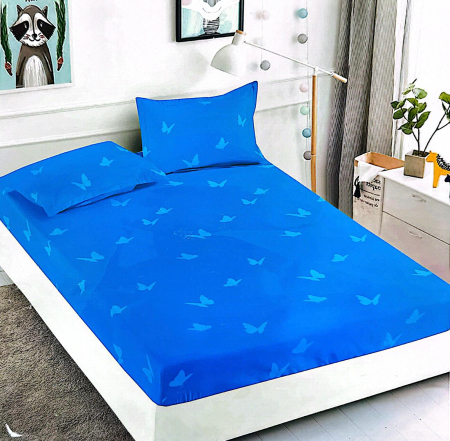 Huse De Pat Bumbac Tip Finet - Husa de pat cu elastic din Bumbac Finet + 2 Fete de Perna