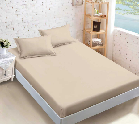 180x200 - Husa de pat cu elastic din Bumbac Finet + 2 Fete de Perna