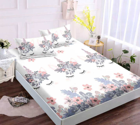 Huse De Pat Bumbac Tip Finet - Husa de pat cu elastic din Bumbac Finet + 2 Fete de Perna