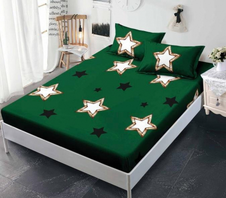 Huse De Pat Finet Bumbac - Husa de pat cu elastic din Bumbac Finet + 2 Fete de Perna