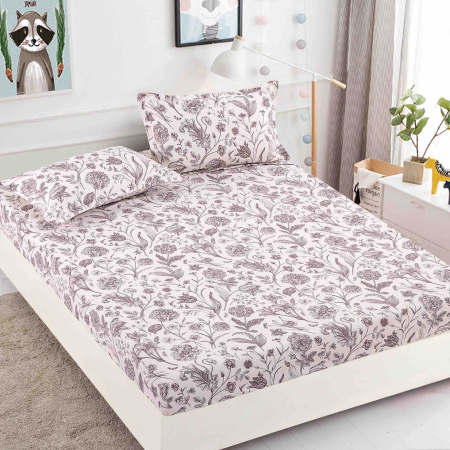 HUSE DE PAT - Husa de pat cu elastic din Bumbac Finet + 2 Fete de Perna