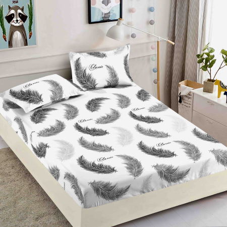 Huse De Pat Bumbac Tip Finet - Husa de pat cu elastic din Bumbac Finet + 2 Fete de Perna