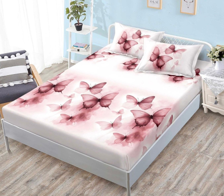 Huse De Pat Finet Bumbac - Husa de pat cu elastic din Bumbac Finet + 2 Fete de Perna