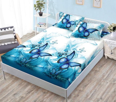 Huse De Pat Finet Bumbac - Husa de pat cu elastic din Bumbac Finet + 2 Fete de Perna