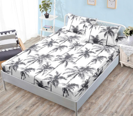 HUSE DE PAT - Husa de pat cu elastic din Bumbac Finet + 2 Fete de Perna