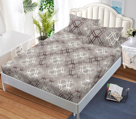 Huse De Pat Finet Bumbac - Husa de pat cu elastic din Bumbac Finet + 2 Fete de Perna