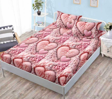 Huse De Pat Finet Bumbac - Husa de pat cu elastic din Bumbac Finet + 2 Fete de Perna