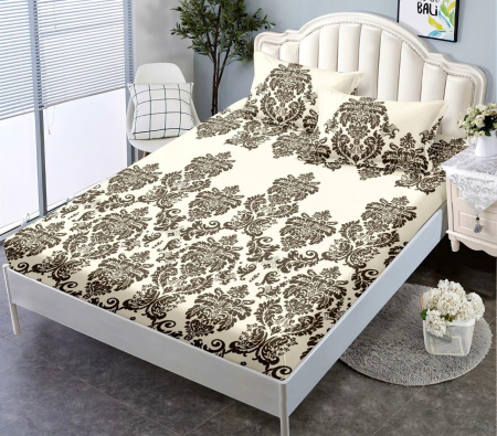 HUSE DE PAT - Husa de pat cu elastic din Bumbac Finet + 2 Fete de Perna