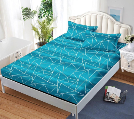 Huse De Pat Finet Bumbac - Husa de pat cu elastic din Bumbac Finet + 2 Fete de Perna