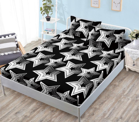 Huse De Pat Finet Bumbac - Husa de pat cu elastic din Bumbac Finet + 2 Fete de Perna