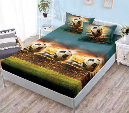 HUSE DE PAT - Husa de pat cu elastic din Bumbac Finet + 2 Fete de Perna