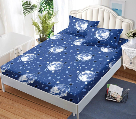 HUSE DE PAT - Husa de pat cu elastic din Bumbac Finet + 2 Fete de Perna