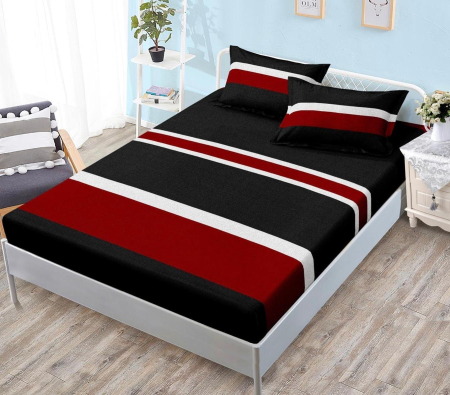 Huse De Pat Finet Bumbac - Husa de pat cu elastic din Bumbac Finet + 2 Fete de Perna