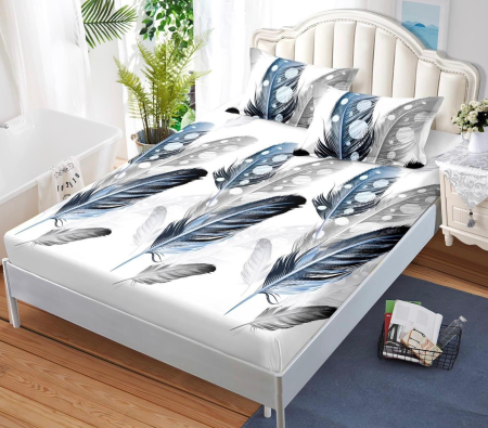 Huse De Pat Finet Bumbac - Husa de pat cu elastic din Bumbac Finet + 2 Fete de Perna