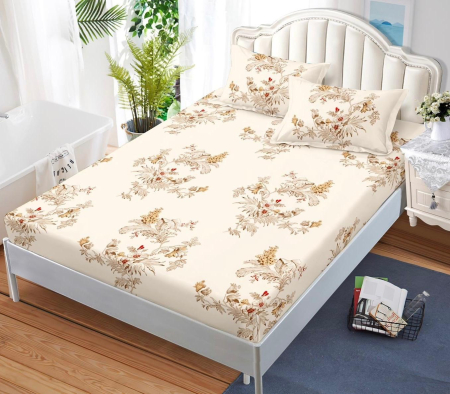 OFERTE SPECIALE - Husa de pat cu elastic din Bumbac Finet + 2 Fete de Perna