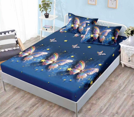 Huse De Pat Finet Bumbac - Husa de pat cu elastic din Bumbac Finet + 2 Fete de Perna