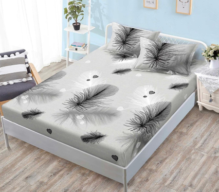 Huse De Pat Finet Bumbac - Husa de pat cu elastic din Bumbac Finet + 2 Fete de Perna