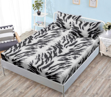 OFERTE SPECIALE - Husa de pat cu elastic din Bumbac Finet + 2 Fete de Perna