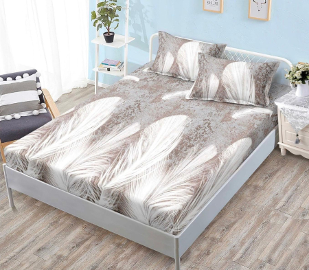 Huse De Pat Finet Bumbac - Husa de pat cu elastic din Bumbac Finet + 2 Fete de Perna